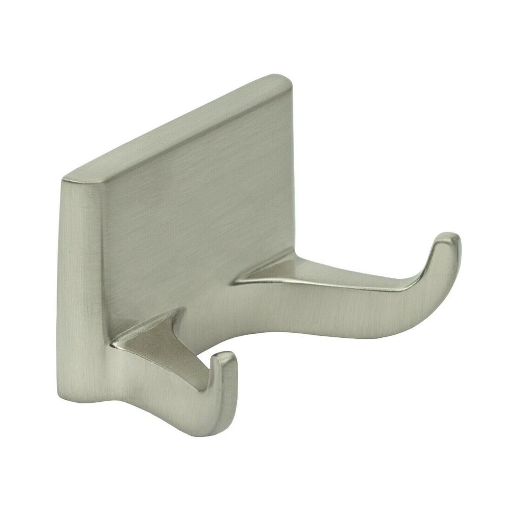 Double Robe Towel Hook Brushed Nickel Wall Mounted Hardware included